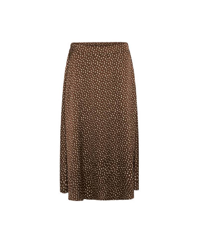Bruuns Bazaar Acacia BB Amattas Skirt - Brown/Creme Dot Print