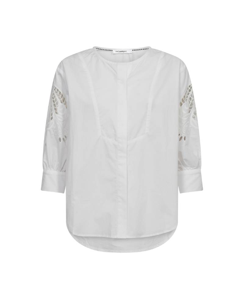 Co Couture KelliseCC Lace Cut Shirt-White
