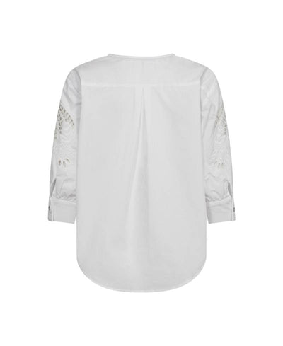 Co Couture KelliseCC Lace Cut Shirt-White