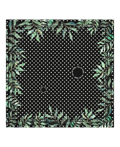 All By Voss Bomuldstørklæde Polka Palme - Black