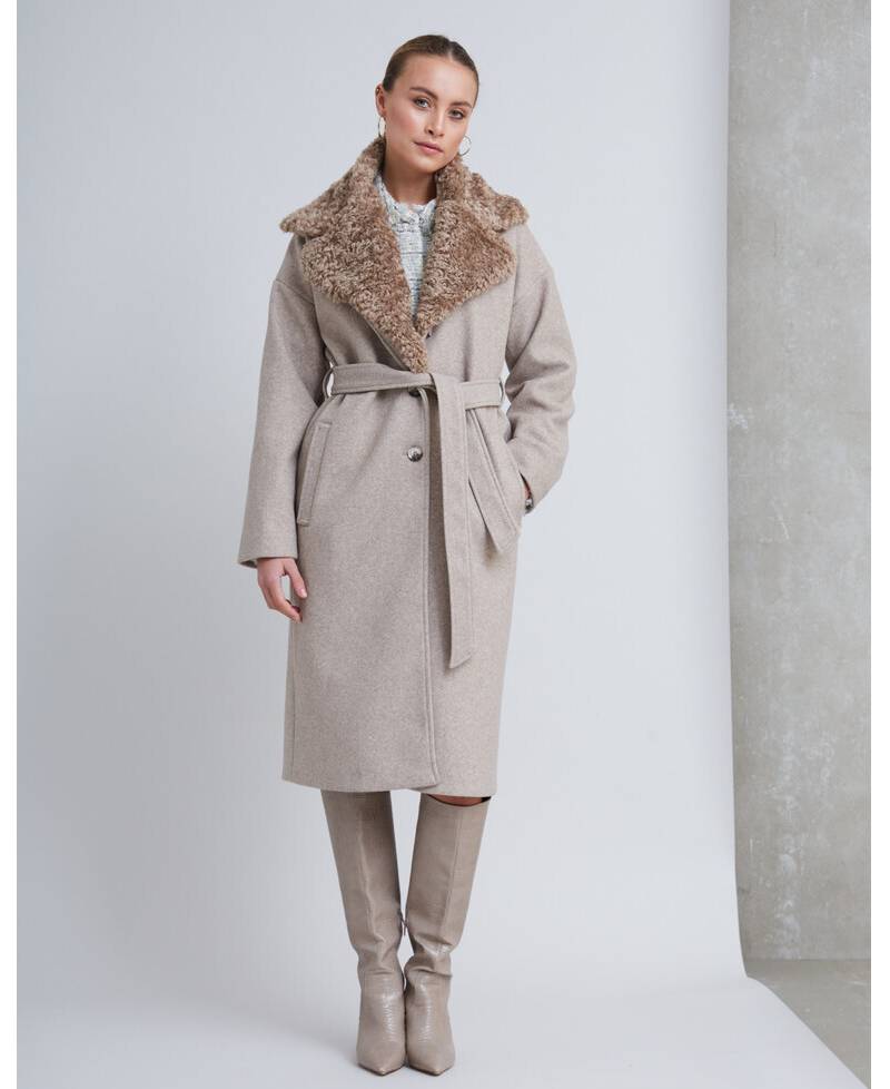 Bruuns Bazaar Durio BB Jezza Coat - Beige Melange