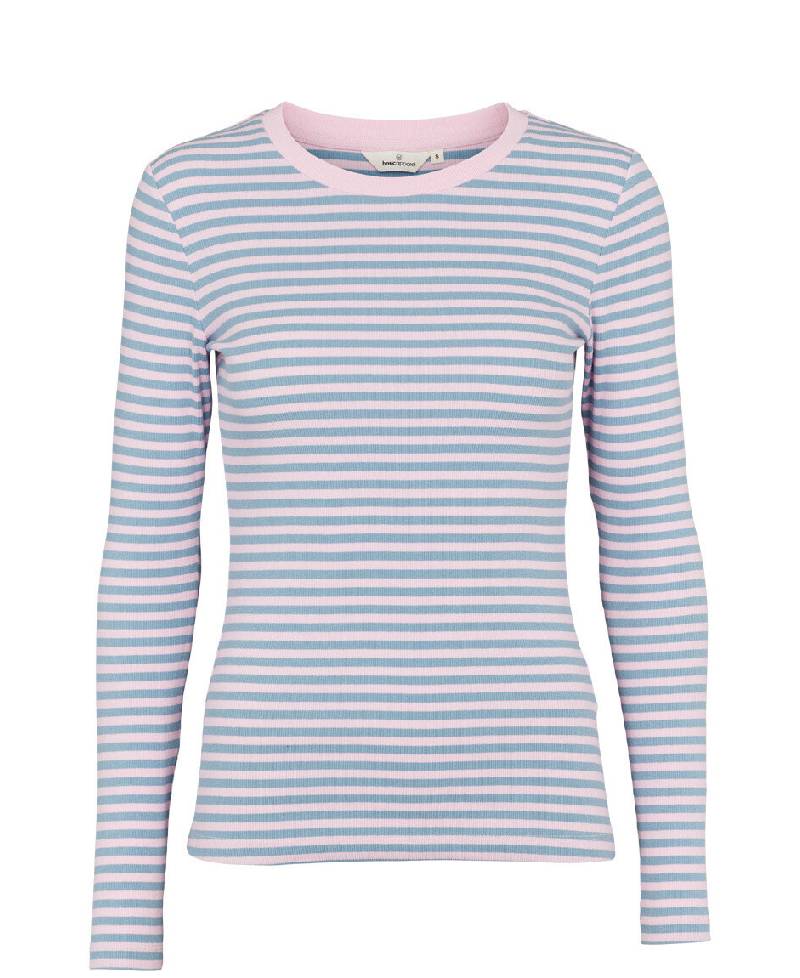 Basic Apparel Ludmilla LS Tee-740 Sweet Liliac/Windward Blue