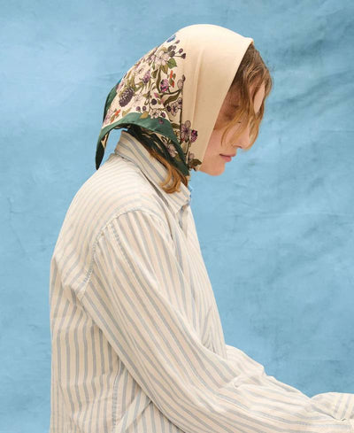 Beck Søndergaard Autumn Blackberry Sia Scarf - Birch White