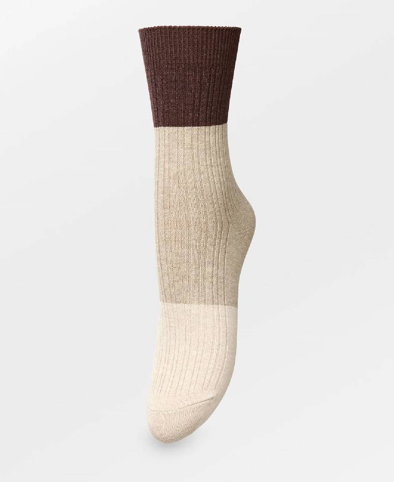 Beck Søndergaard Colourblock Bam Sock - Birch White