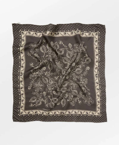 Beck Søndergaard Dotted Flora Sia Scarf - Hot Fudge Brown
