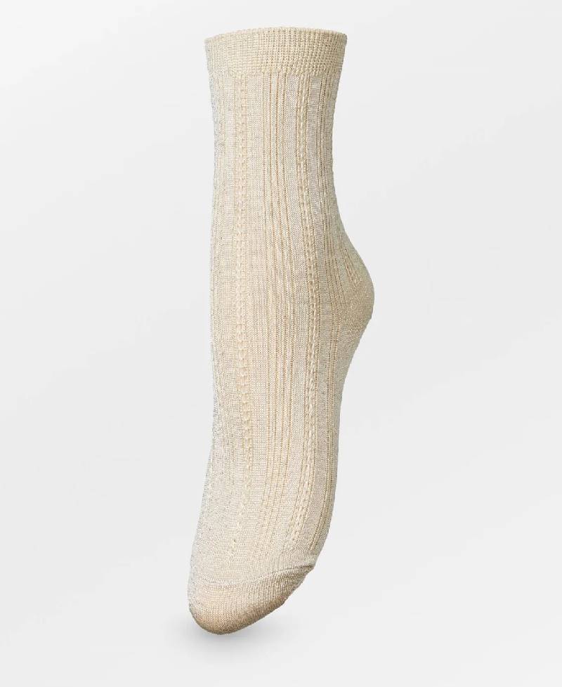 Beck Søndergaard Glitter Drake Sock - 0081 Sand Dollar