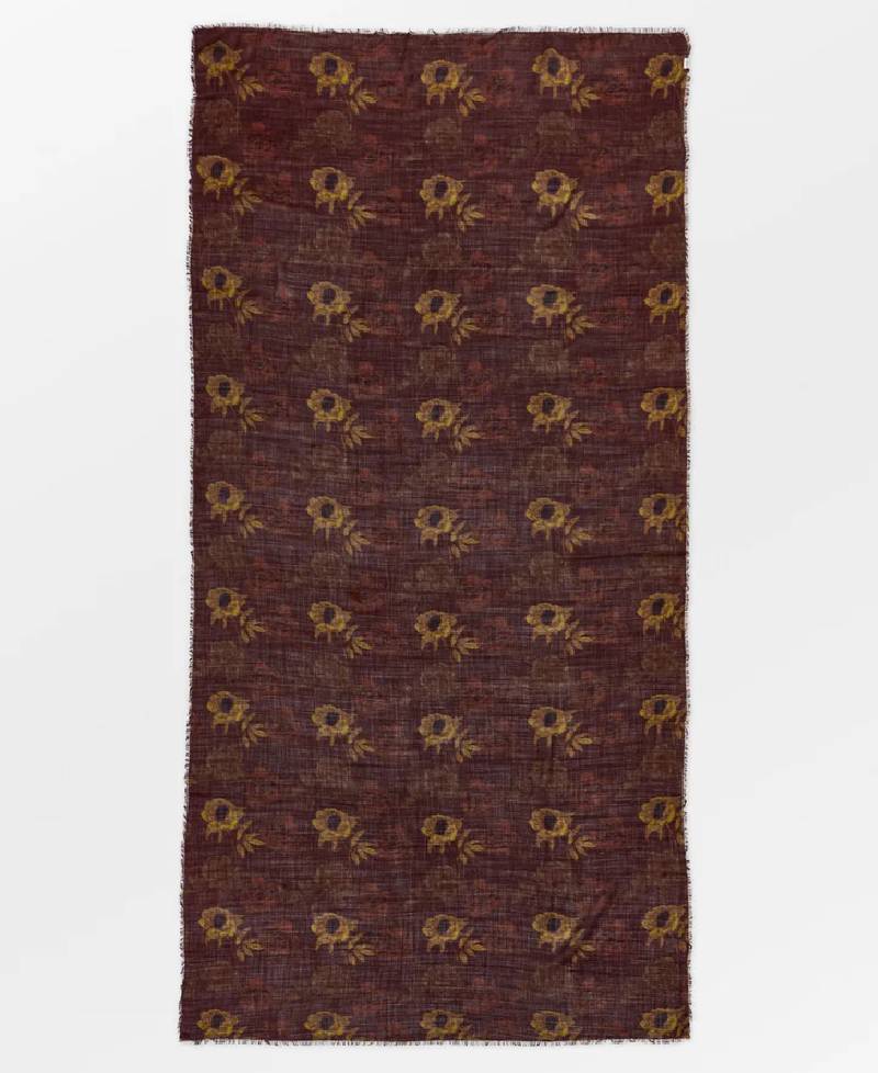 Beck Søndergaard Magna Flower Siw Scarf - Chocolate Brown