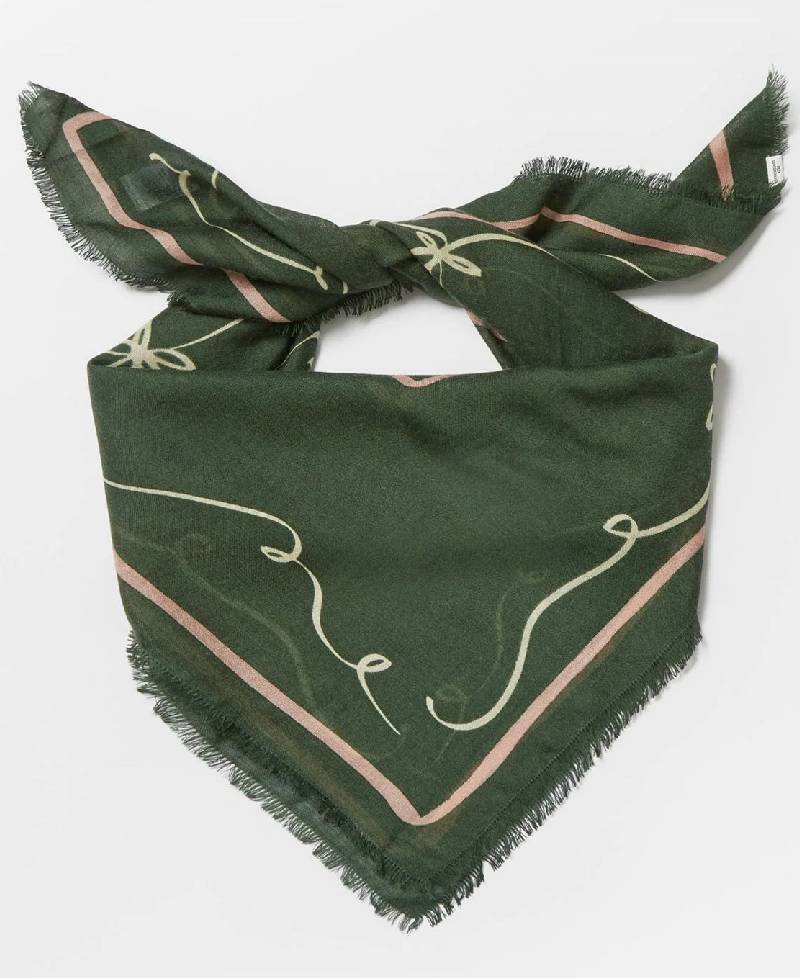 Beck Søndergaard Pencia Siw Scarf-059 Sphagnum Green