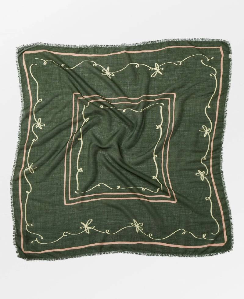 Beck Søndergaard Pencia Siw Scarf-059 Sphagnum Green