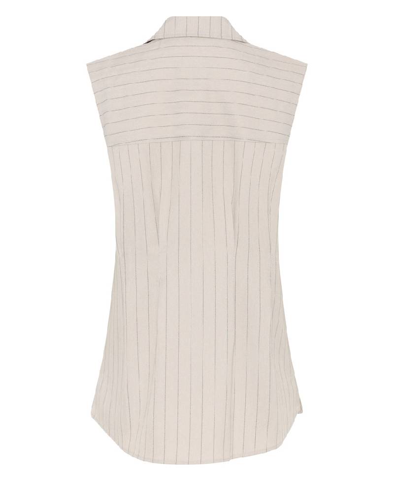 Bruuns Bazaar ApricotBBUrwa Waistcoat - Light Grey Stripes