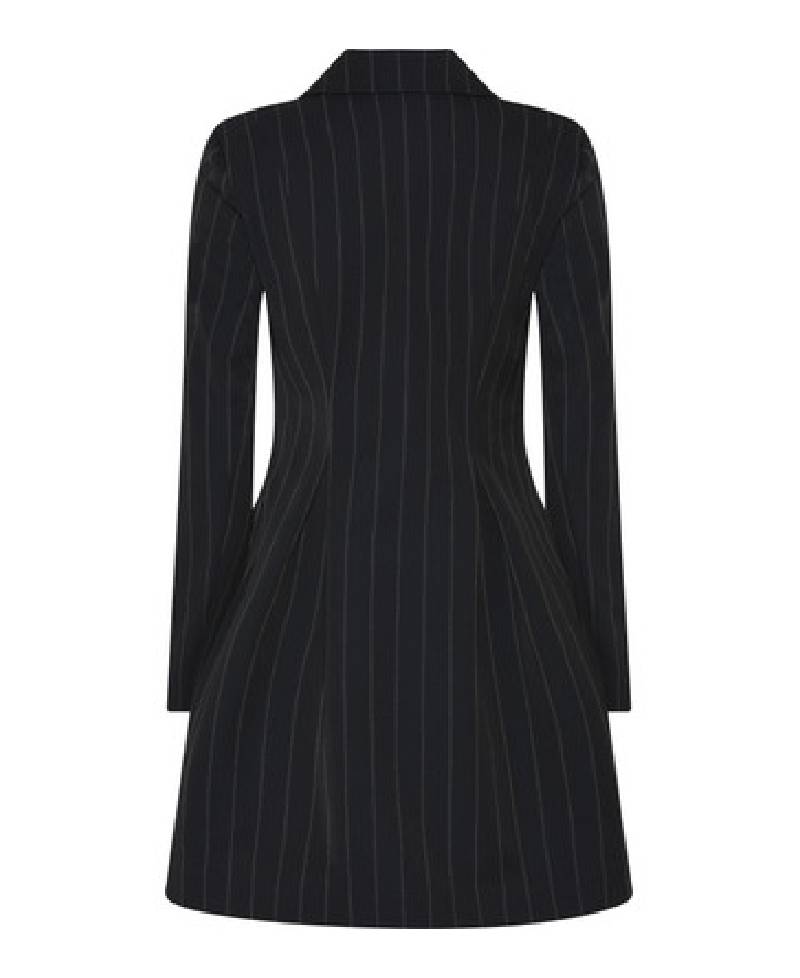 Bruuns Bazaar HydrangeaBBT Tova Dress - Black Pinstripe