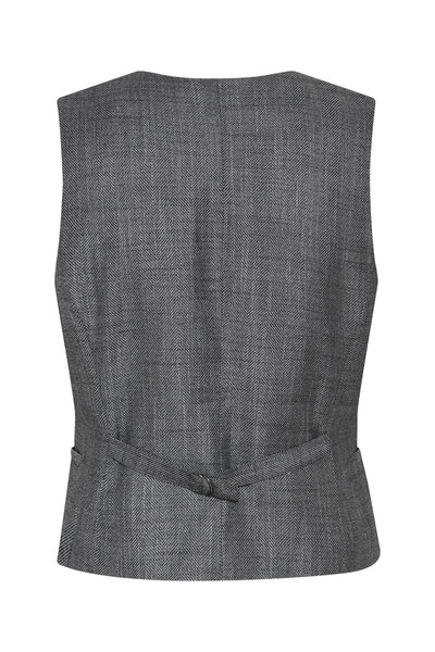 Bruuns Bazaar KuraBBBielle Waistcoat - Grey Herringbone
