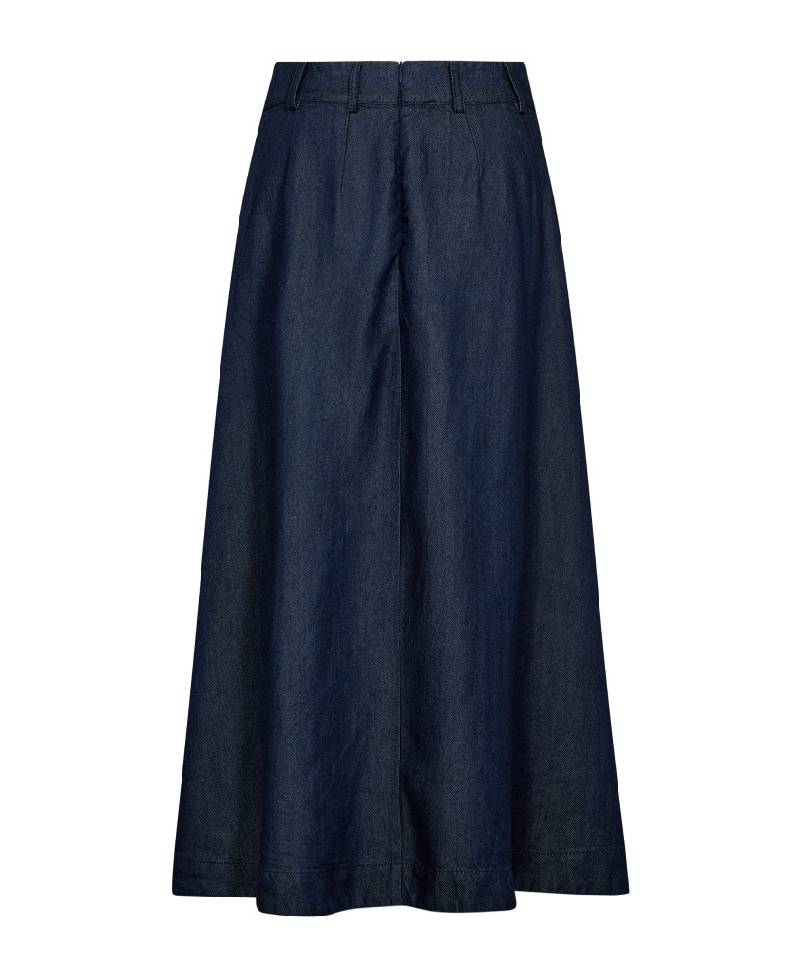 CoCouture AnyaCC Denim Pleat Skirt - 575 Navy Denim