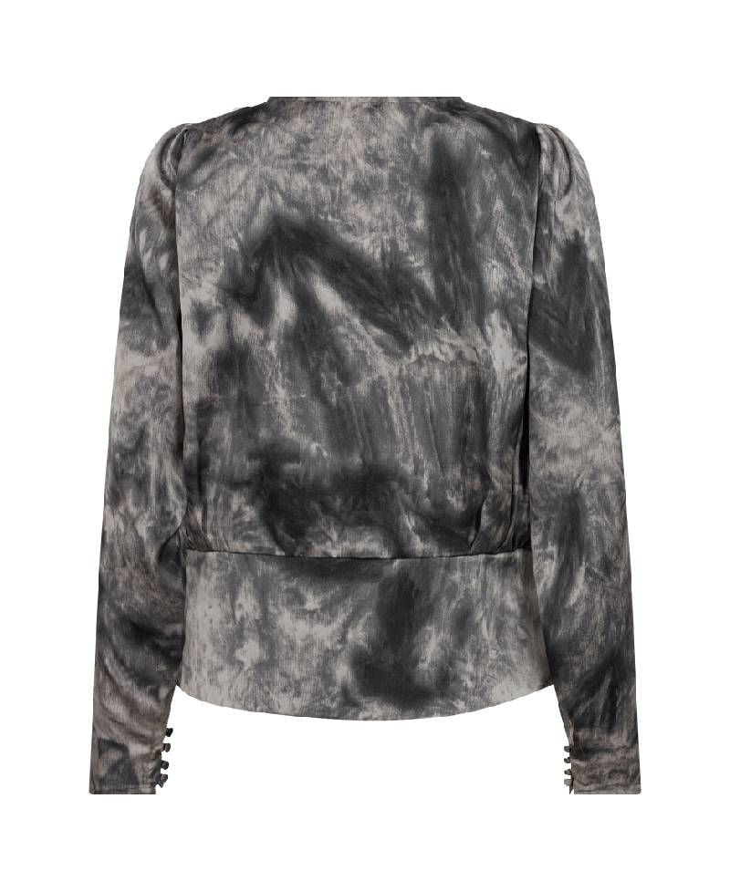 Co'Couture FlakeCC Puff Blouse - Light Grey