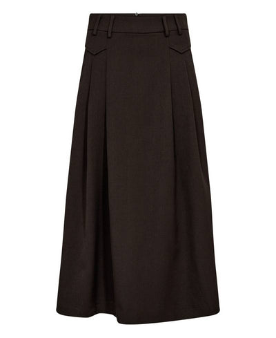 Co Couture LunaCC Pocket Pleat Skirt - 145 Dark Brown