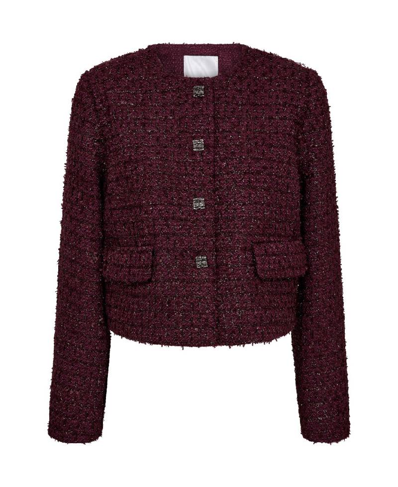 Co Couture PeachCC Boucle Jacket - Plum
