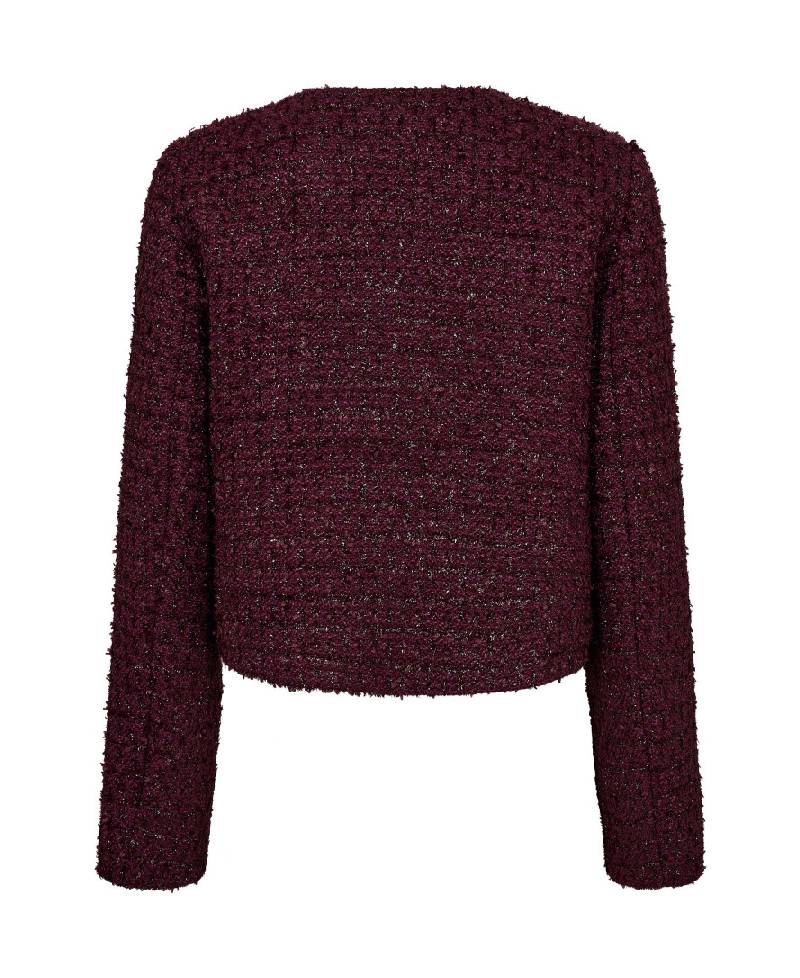 Co Couture PeachCC Boucle Jacket - Plum