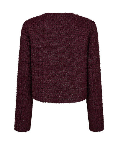 Co Couture PeachCC Boucle Jacket - Plum