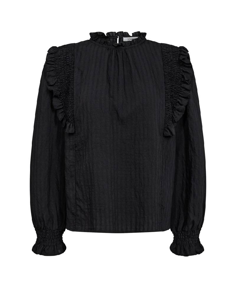 Co Couture SelmaCC Smock Frill Blouse-Black