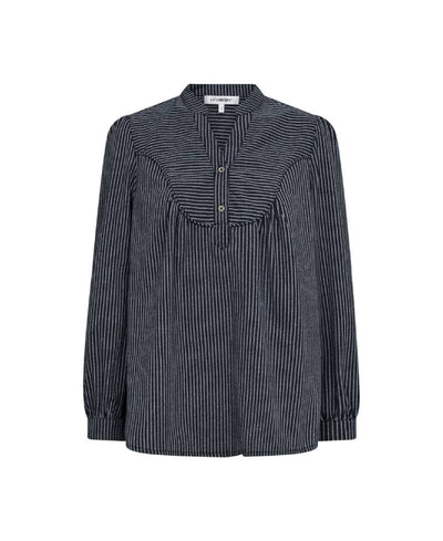 Co Couture Simonacc Stripe Blouse - 120 Navy