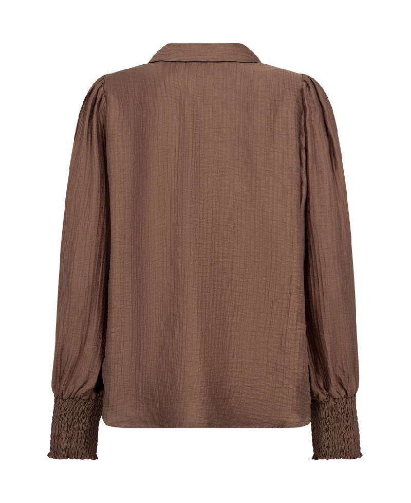 Co Couture TassyCC Collar Blouse - Walnut