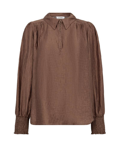 Co Couture TassyCC Collar Blouse - Walnut