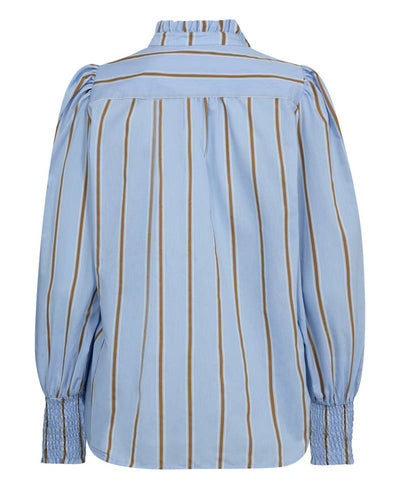 Co'Couture AmoraCC Stripe V-Shirt - 23 Pale Blue