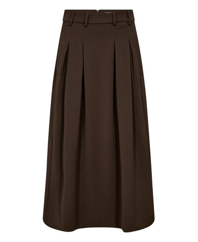 Co'Couture AnyaCC Pleat Skirt - 83 Mocca