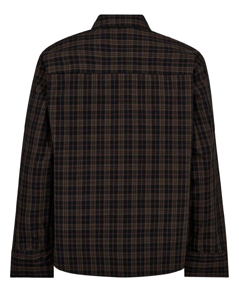 Co'Couture CoraCC Check Frill Shirt - 96 Black