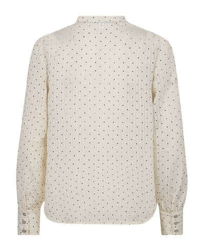 Co´Couture FranciscaCC Dot Lace Shirt - Off White