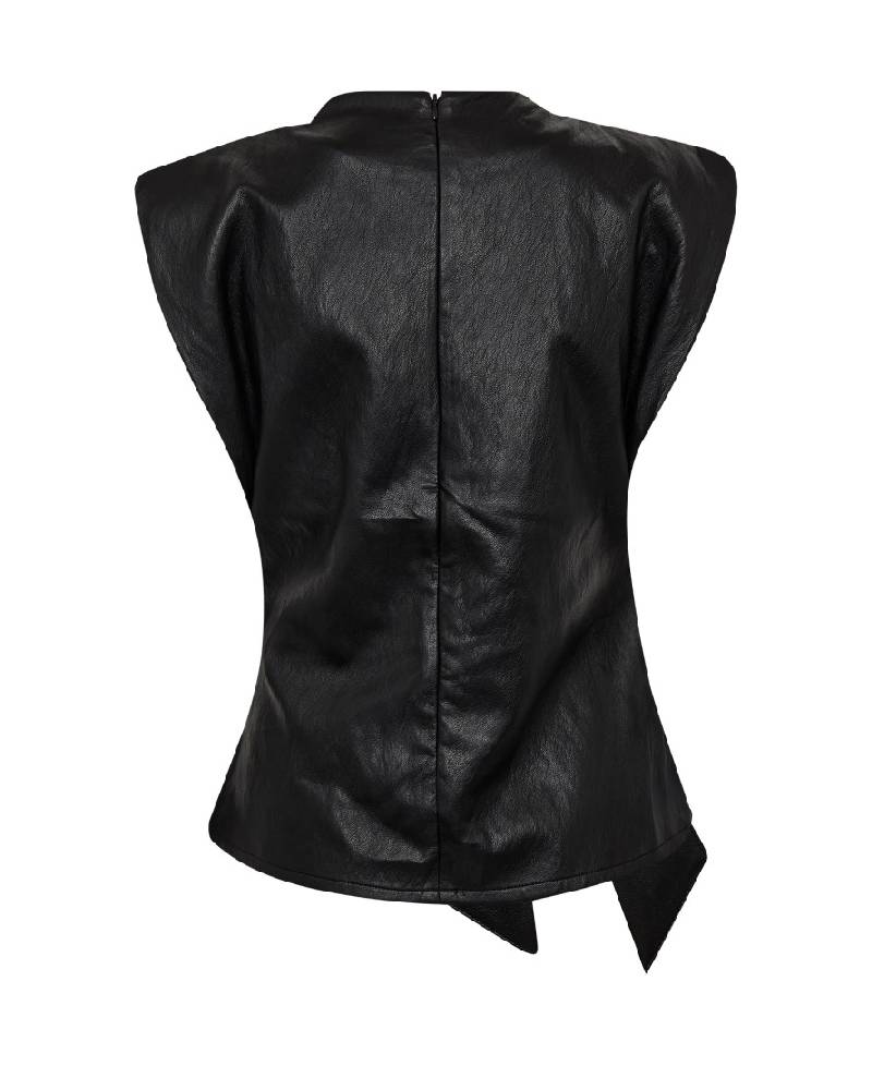 Co'Couture GittCC Pleat Top - 96 Black