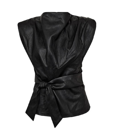 Co'Couture GittCC Pleat Top - 96 Black