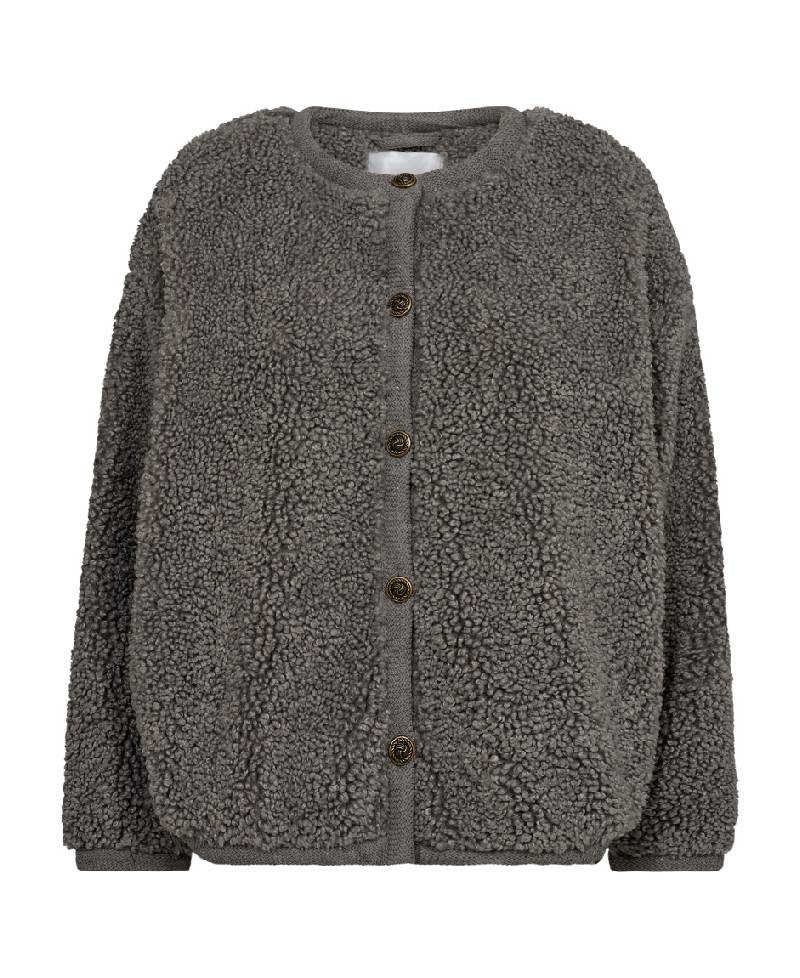 Co'Couture NewCC Timmy Teddy Jacket - Mid Grey