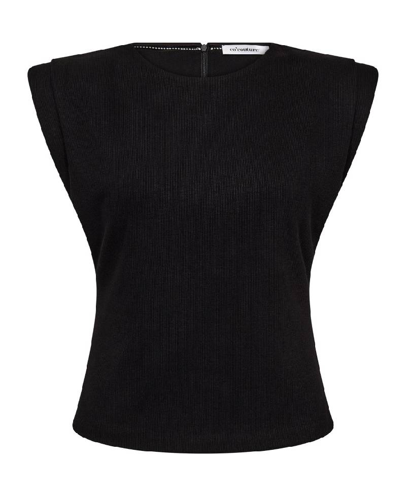 Co'Couture PilouCC Rib Top - 96 Black