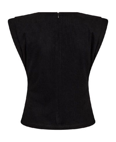 Co'Couture PilouCC Rib Top - 96 Black