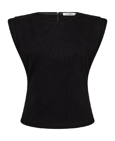 Co'Couture PilouCC Rib Top - 96 Black