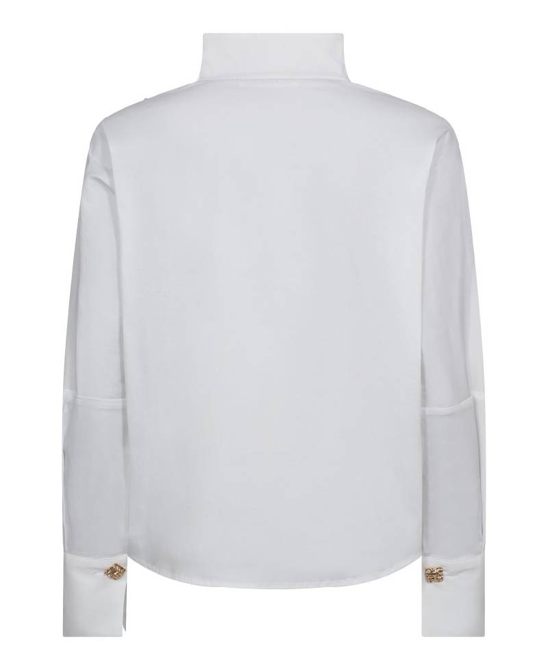 Co'Couture SannaCC Asym-Button Blouse - 4000 White