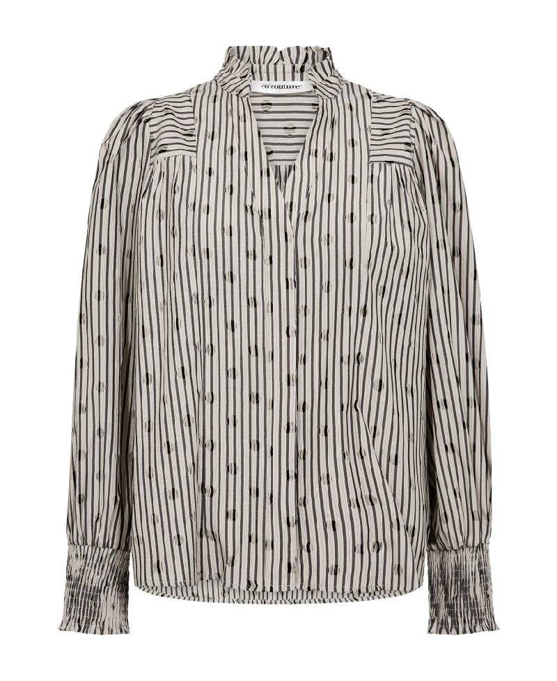 Co'Couture TrixieCC Dot V-Shirt - 138 Light Grey
