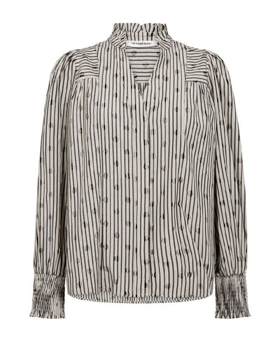 Co'Couture TrixieCC Dot V-Shirt - 138 Light Grey