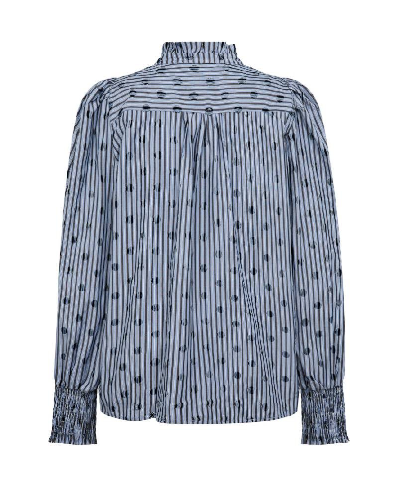 Co'Couture TrixieCC Dot V-Shirt - 17 Blue