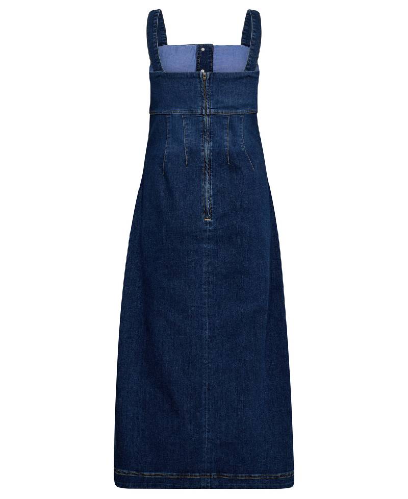 Co'Couture TylerCC Denim Long Dress - Denim Blue