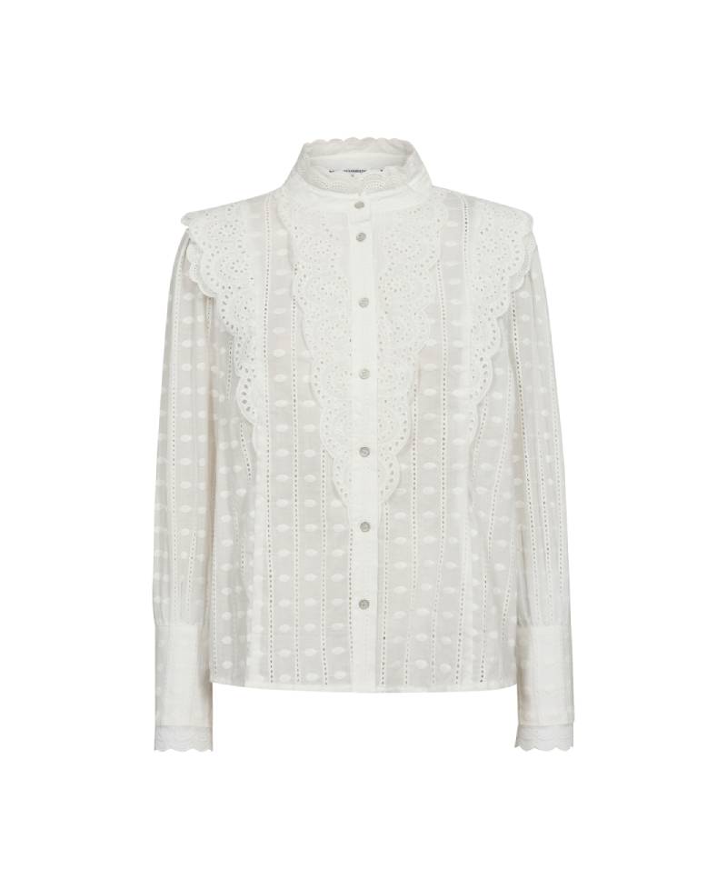 Co Couture ChainCC Dot Anglaise Shirt - 4000 White