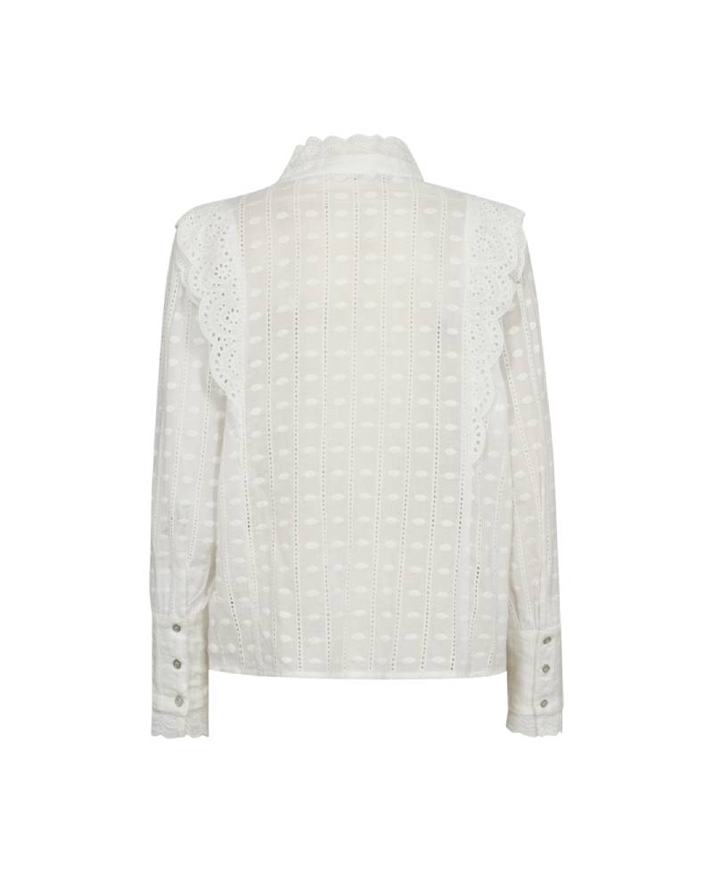 Co Couture ChainCC Dot Anglaise Shirt - 4000 White