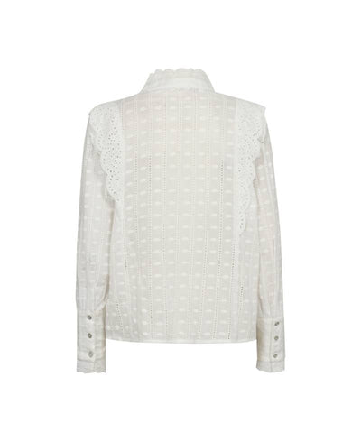 Co Couture ChainCC Dot Anglaise Shirt - 4000 White