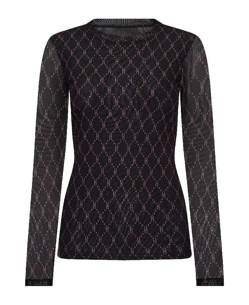 Hype The Detail Mesh Blouse - 3-320-15-50 - Black