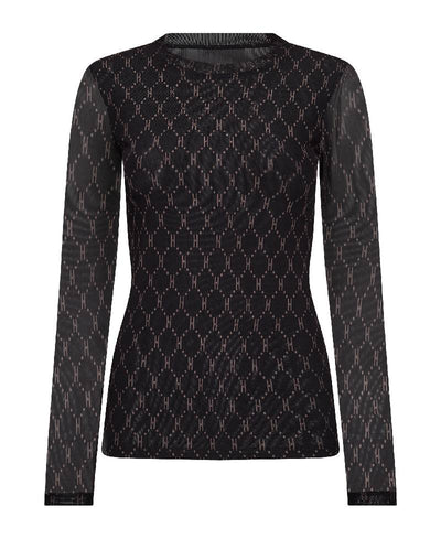 Hype The Detail Mesh Blouse - 3-320-15-50 - Black
