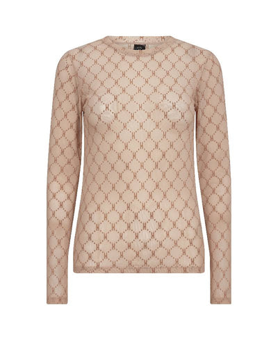 Hype The Detail Mesh Blouse - 81 Beige