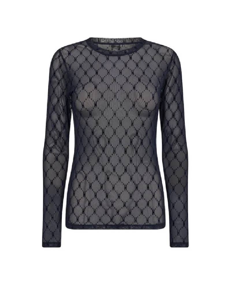 Hype The Detail Mesh Blouse - Navy