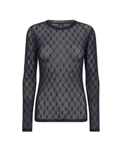 Hype The Detail Mesh Blouse - Navy