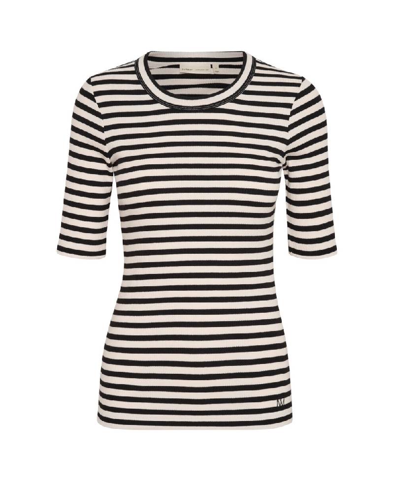 InWear DagnaIW Striped T-Shirt - Black/ Whisper White